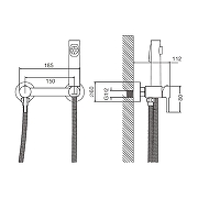 Гигиенический душ со смесителем Belz B803 B55803-3 цвет Оружейная сталь-1