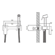 Гигиенический душ со смесителем Belz B806 B55806-3 цвет Оружейная сталь-1