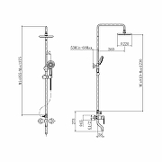 Душевая система Plstart PL2401-7 цвет Черный матовый-1