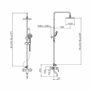 Душевая система Plstart PL2402-7 цвет Черный матовый-1