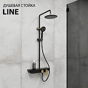 Душевая система Fixsen Line FX-9200B цвет Черный Золото-1
