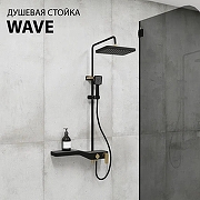 Душевая система Fixsen Wave FX-9400B цвет Черный Золото-1