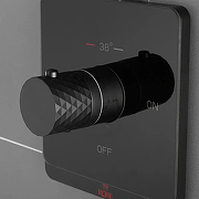 Гигиенический душ со смесителем Rose R105H с термостатом цвет Черный-2