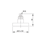 Верхний душ Raiber RFD-23 цвет Хром-1