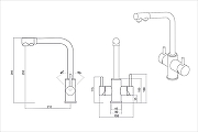 Смеситель для кухни Oulin OL-8021 цвет Matt Gold-1