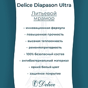 Ванна из искусственного камня Delice Diapason Ultra 170х80 DLR330051R-G с узким бортом цвет Белый глянцевый с ручками Хром-2