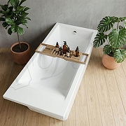 Ванна из искусственного камня Delice Diapason Ultra 170х80 DLR330051-G с узким бортом цвет Белый глянцевый-6