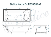 Ванна из искусственного камня Delice Astra 160х70 DLR330054-G цвет Белый глянцевый-9