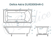 Ванна из искусственного камня Delice Astra 160х70 DLR330054R-G цвет Белый глянцевый с ручками Хром-10