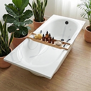 Ванна из искусственного камня Delice Dolce 170х70 DLR330058RB-G цвет Белый глянцевый с черными ручками-6