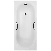 Ванна из искусственного камня Delice Dolce 170х70 DLR330058RB-G цвет Белый глянцевый с черными ручками-9