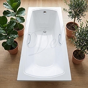 Ванна из искусственного камня Delice Veneto 170х75 DLR330061R-G цвет Белый глянцевый с ручками Хром-8