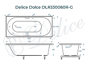 Ванна из искусственного камня Delice Dolce 170х80 DLR330060R-G цвет Белый глянцевый с ручками Хром-10