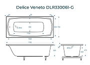 Ванна из искусственного камня Delice Veneto 170х75 DLR330061-G цвет Белый глянцевый-9