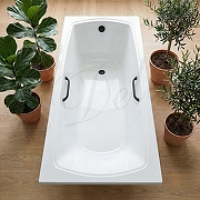 Ванна из искусственного камня Delice Veneto 170х75 DLR330061RB-G цвет Белый глянцевый с черными ручками-8