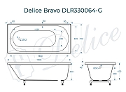 Ванна из искусственного камня Delice Bravo 180х70 DLR330064-G цвет Белый глянцевый-9