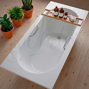 Ванна из искусственного камня Delice Bravo 180х70 DLR330064R-M цвет Белый матовый с ручками Хром-6