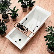 Ванна из искусственного камня Delice Diapason 180х75 DLR330065RB-M цвет Белый матовый с черными ручками-6