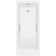 Ванна из искусственного камня Delice Diapason Ultra 170х70 DLR330049R-G с узким бортом цвет Белый глянцевый с ручками Хром-9
