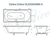 Ванна из искусственного камня Delice Dolce 170х70 DLR330058R-G цвет Белый глянцевый с ручками Хром-10