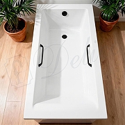 Ванна из искусственного камня Delice Diapason 175х70 DLR330063RB-M цвет Белый матовый с черными ручками-8