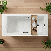 Ванна из искусственного камня Delice Diapason 190х90 DLR330040RB-M цвет Белый матовый с черными ручками-6