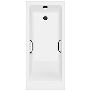 Ванна из искусственного камня Delice Diapason Ultra 180х80 DLR330052RB-G с узким бортом цвет Белый глянцевый с черными ручками-9