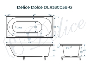 Ванна из искусственного камня Delice Dolce 170х70 DLR330058-G цвет Белый глянцевый-9