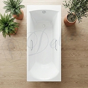 Ванна из искусственного камня Delice Astra 170х80 DLR330056R-G цвет Белый глянцевый с ручками Хром-6