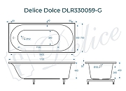 Ванна из искусственного камня Delice Dolce 170х75 DLR330059-G цвет Белый глянцевый-9