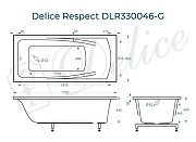 Ванна из искусственного камня Delice Respect 170х80 DLR330046-G цвет Белый глянцевый-9