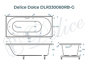 Ванна из искусственного камня Delice Dolce 170х80 DLR330060RB-G цвет Белый глянцевый с черными ручками-10