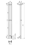 Электрический полотенцесушитель APEXTERMO Luna 1100x80 LN10111GL с крючками цвет Графит-7