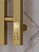 Электрический полотенцесушитель APEXTERMO Sirius 1100x80 SR10111GL с крючками цвет Золото матовое-6