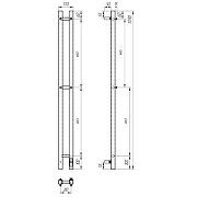 Электрический полотенцесушитель APEXTERMO Sirius 1100x80 SR10111GL с крючками цвет Золото матовое-7