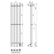 Электрический полотенцесушитель APEXTERMO Sirius 1100x180 SR10113GL с крючками цвет Золото матовое-7