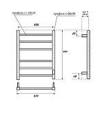 Электрический полотенцесушитель APEXTERMO Terra 600x400 TR00164GL цвет Золото матовое-7