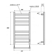 Электрический полотенцесушитель APEXTERMO Terra 800x400 TR00184GL цвет Золото матовое-7
