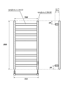 Электрический полотенцесушитель APEXTERMO Terra 800x500 TR00185GN цвет Оружейная сталь-7