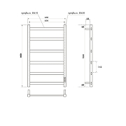 Электрический полотенцесушитель APEXTERMO Terra Light 800x450 TR00384BL цвет Черный-3