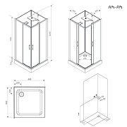 Душевая кабина AM.PM Above 90x90 W9XC-403-9090BT без гидромассажа-12