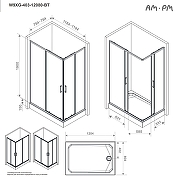 Душевой уголок AM.PM Above 120х80 W9XG-403-12080-BT профиль Черный матовый стекло прозрачное-15