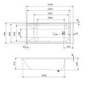 Акриловая ванна AM.PM Libre 170х70 W60A-170-070W-A цвет Белый-10