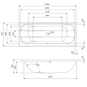 Акриловая ванна AM.PM Above 170х75 W9XA-170-075W-A цвет Белый-8