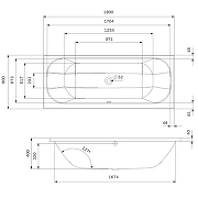 Акриловая ванна AM.PM Above 180х80 W9XA-180-080W-A цвет Белый-8