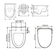 Унитаз биде AM.PM Func FlashClean C8F1703SC цвет Белый с сиденьем Микролифт-9