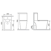 Унитаз компакт Damixa Titan DX78C8601SC цвет Белый с бачком и сиденьем Микролифт-4