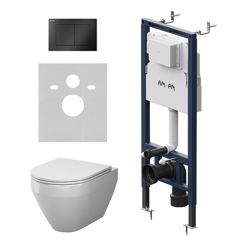 Комплект унитаза с инсталляцией AM.PM Spirit V2.0 Aquaspin IS130238.701900 