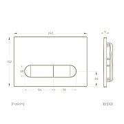 Клавиша смыва Knotlor Союз BIS101RB цвет Бронза-2