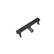 Душевой лоток Knotlor Шторм 40 SDRW0400LGM с решеткой цвет Вороненая сталь